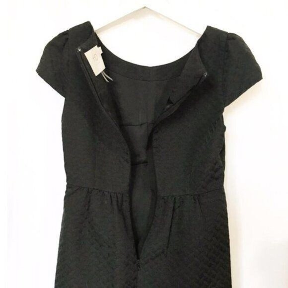 Anthro HD in Paris blk textured Empress dress, Siz - Picture 6 of 8